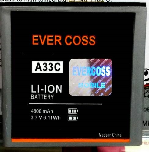 BATERAI EVERCOSS A33C 4800 MAH ORI 99%